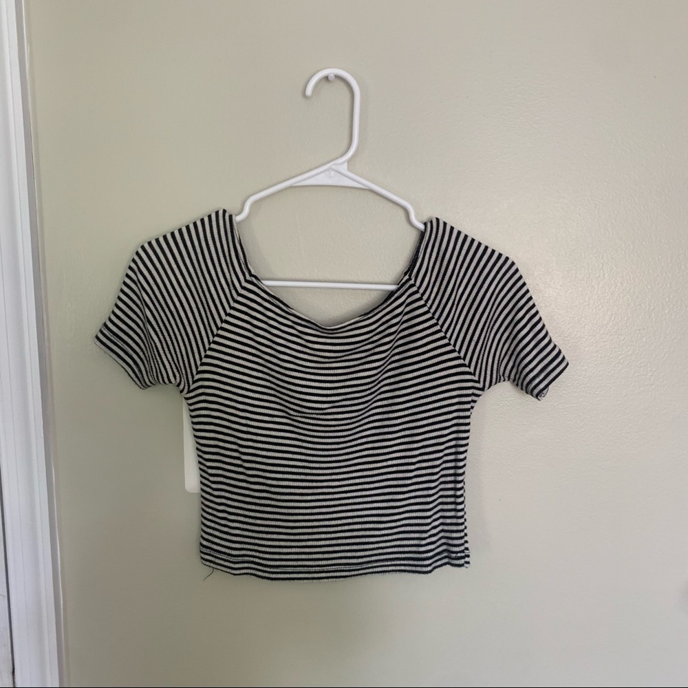 Brandy Melville Off Shoulder Striped Top
